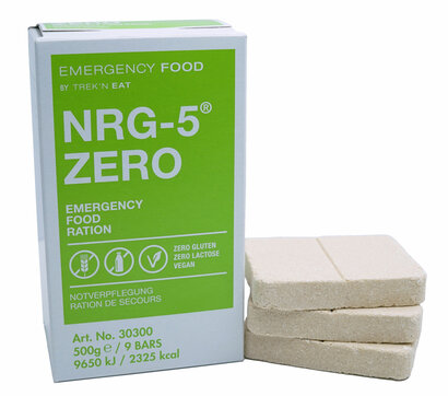 Rations de survie barre urgence NRG-5 9 barres vegan - Achat vente